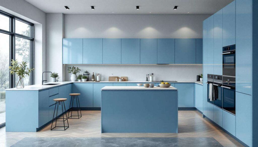 Cucine blu ghiaccio: la tendenza 2026 che sostituisce il bianco