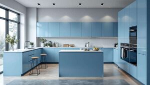 Cucine blu ghiaccio: la tendenza 2026 che sostituisce il bianco
